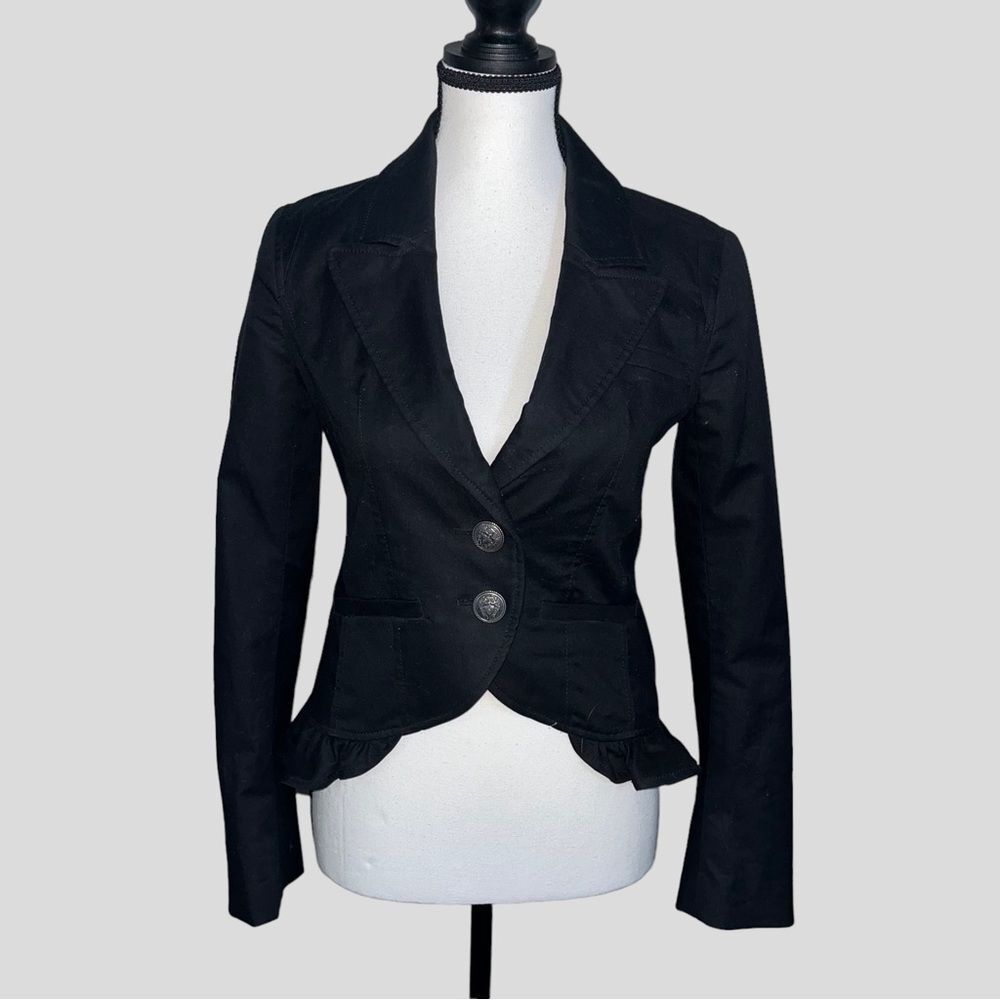 Juicy Couture Black Canvas Jacket Size Petite